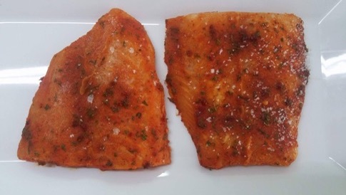 Marinated fish portion